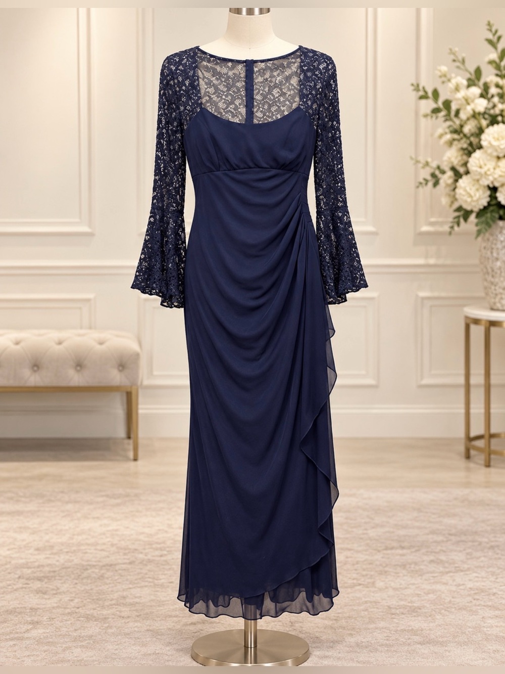 Xscape size 14 blue dress
